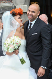 AMSTERDAM - Eva Simons en Sidney Samson getrouwd in de Westerkerk in Amsterdam. Saskia Bagchus